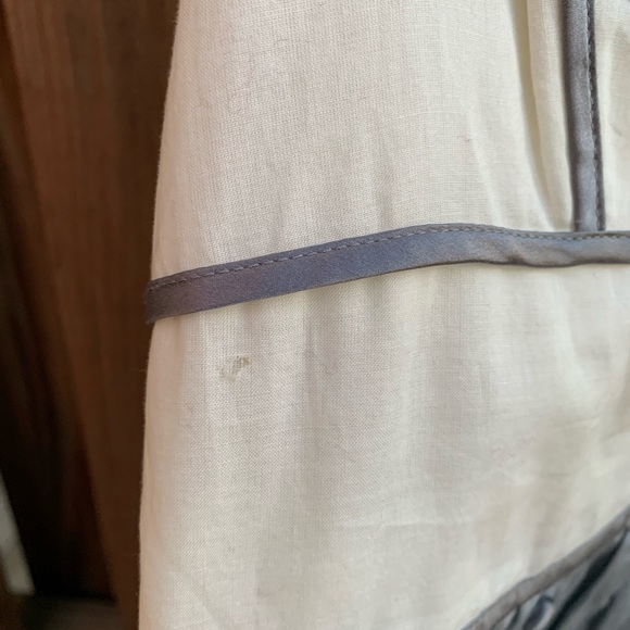 Burlapp Silvery Gray Nautical Cotton Silk Dress - Picture 6 of 9